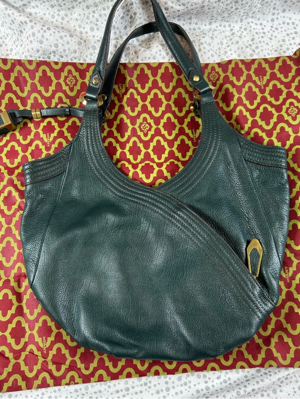 OrYANY Tracy Leather Hobo bag in Dark Green - Picture 4 of 7